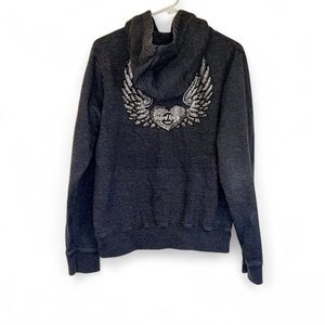 Vintage Y2K Hard Rock Couture Studded Full Zip Jacket (Unisex) 23PTP sz M / L